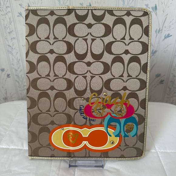 Coach Accessories - Coach Signature Tablet Case with Metallic Trim